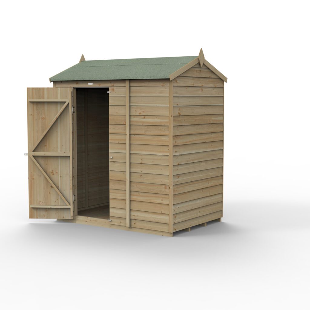 4LIFE Reverse Apex Shed 6×4 – Single Door – No Windows (Installation) 5013053200575 2